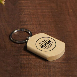 personalised wooden keychain